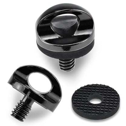 1/4" Camera Neck Strap Screw Holder, SDTC Tech 2 Pack 1/4-20 Thread Camera Screws with Rubber Washer for Quick Install/Release Wrist Strap Sling