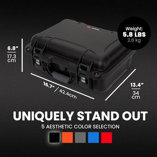 NANUK 920 Empty Hard Case – Waterproof Travel Hard Case, 16.7” x 13.4” x 6.8”, Dustproof & Impact-Resistant, Airline Carry-On Approved – Black - color: Black, style: Empty