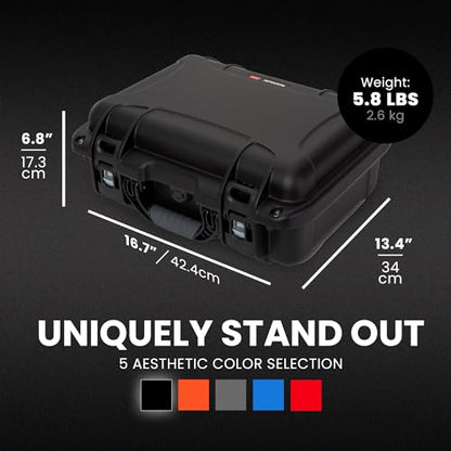 NANUK 920 Hard Case with Padded Divider, IP67 Waterproof, Dustproof and Impact Resistant, 16.7” x 13.4” x 6.8”, Rugged Construction for Ultimate Protection, Made in Canada – Black - color: Black, style: Padded Divider