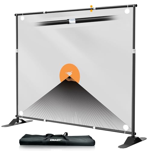 EMART 10x10 ft Heavy Duty Banner Backdrop Stand Kit, Adjustable Frame for Step and Repeat Backdrops, Ideal for Photography, Trade Shows, and Photo Booths - color: Black, size: 10x10 ft