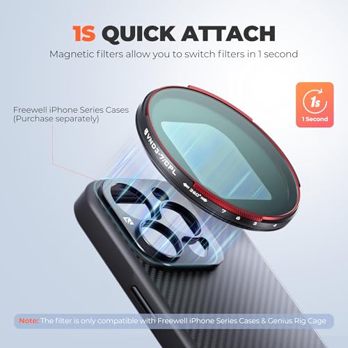 Freewell Sherpa VND/CPL 3-7 Stops Compatible only with Freewell Sherpa iPhone Series Cases & Genius Rig Cage - style: VND/CPL 3-7 Stops