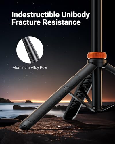 EUCOS 62" Magsafe Tripod, Tripod for iPhone & Magnetic Selfie Stick Tripod with Remote, Strong Magnetic Phone Holder for Magsafe, Extendable Phone Tripod Stand for iPhone