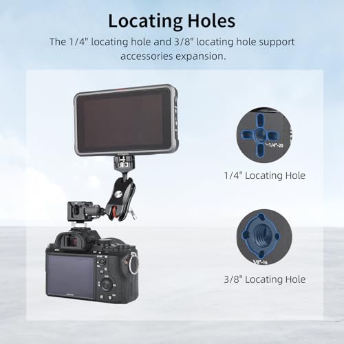 Nitze Triple Cold Shoe Adapter, Quick Release Cold Shoe Mount, with 1/4", 3/8" Locating Holes for ARRI - N45-A1