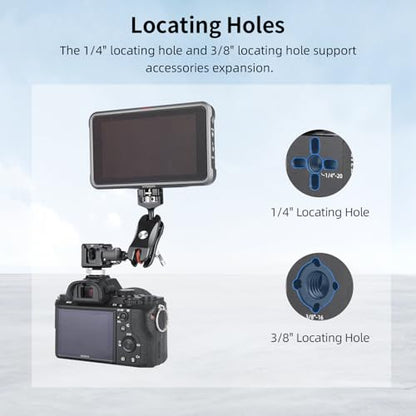 Nitze Triple Cold Shoe Adapter, Quick Release Cold Shoe Mount, with 1/4", 3/8" Locating Holes for ARRI - N45-A1