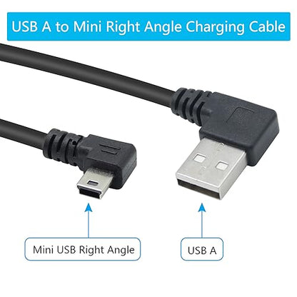 Short Mini USB Charging Cable 9inch, 90 Degree USB 2.0 A Male to Mini USB Right Angle Male Data Sync and Charge Cable, for Dash Cam, DigitalCamera, Hard Drive, MP3 Player, Phone (2Pcs) - style: 2Pcs Mini USB - Right Angle