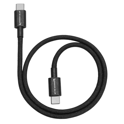 KONDOR BLUE | 20 Inch USB-C Cable for DJI LiDAR Focus System | Reliable Communication Cable for Compatible LiDAR Workflows | Black - size: 20 Inch
