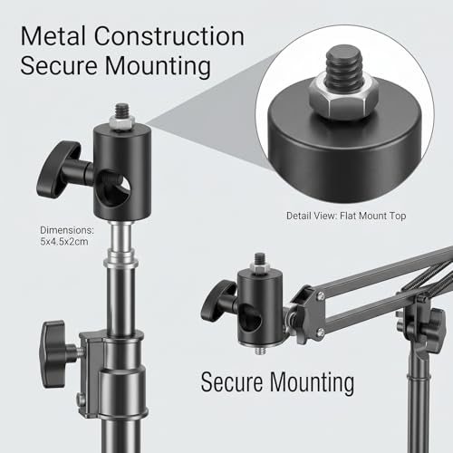 2 PCS Rapid Adapter Convert with 3/8" Screw, Camera Mount Bracket Adapter Multi Functional Metal Mount Tripod Bracket Adapters for Photo Studio Light Stand Tip Boom Arm Photography Accessory, Black | Multi Functional Metal Mount Tripod Bracket Adapter for