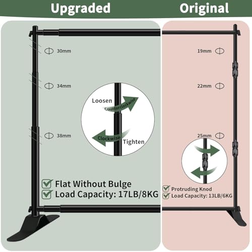 10x8FT Strengthen Heavy Duty Thick and Sturdier Backdrop Stand for Party - size: Thicker 10*8 FT