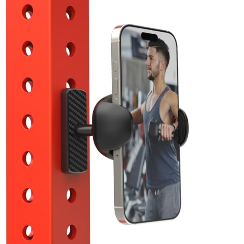 TONDA Gym Magnetic Phone Holder【Strong Magnets】 360 Adjustable Magnetic Phone Mount, Phone Tripod Holder Gym Accessories for Women Men Workout Essentials for 4-7" Smartphones