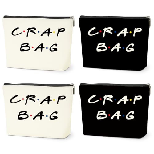 4 PCS Funny Gifts for Women Makeup Bag, Best Friend Birthday Gifts for Women, Funny Cosmetic Bags, Sister Christmas Graduation Friendship Gift for Daughter From Mom, Black White Travel Organizer - color: Multicolor 0095