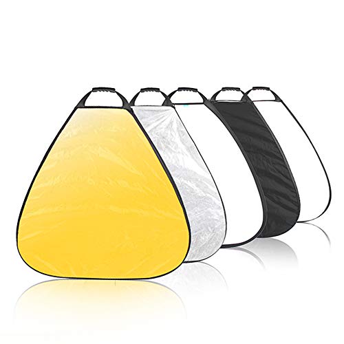 Selens 39.4 Inch (100cm) 5-in-1 Handle Triangle Light Reflector for Photography, Collapsible Multi-Disc Lighting Reflector with Portable Carrying Case for Photo Studio Lighting & Outdoor Lighting - size: 39.4 Inch Triangle Reflector