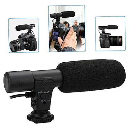 1pc Interview Microphone for Camera Camcorder and Phone Lightweight Design Compatible Devices for Vloggers and Video Producers