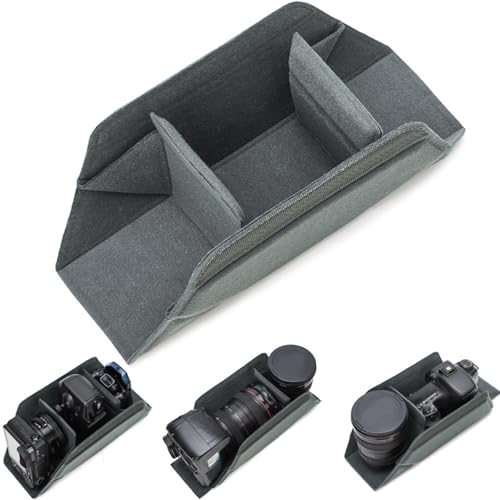 Shockproof Camera Storage Bag Removable Padded Insert Flexible Compartments Foldable Design Equipment Protecting