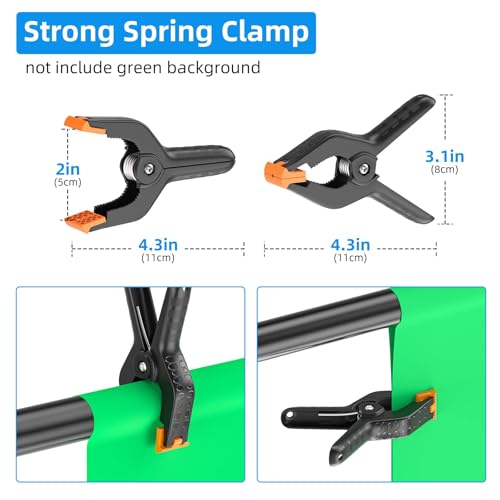 EMART 8.5 x 5ft Portable T-Shape Backdrop Stand Kit with Adjustable Frame, 4 Spring Clamps & Carry Bagfor Parties, Photography, Video, and Studio Background Support - size: 8.5ft x 5ft