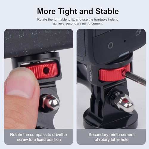 Tripod Mount Adapter Conversion Kit for Insta360 X4 X3/DJI Osmo Pocket 3/Gopro Hero,2pcs 1/4" Camera Mount Adapter for Tripod,Selfie Stick,Stabilizer & Action Gear