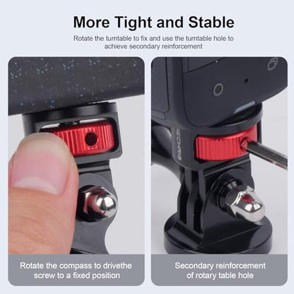 Tripod Mount Adapter Conversion Kit for Insta360 X4 X3/DJI Osmo Pocket 3/Gopro Hero,2pcs 1/4" Camera Mount Adapter for Tripod,Selfie Stick,Stabilizer & Action Gear