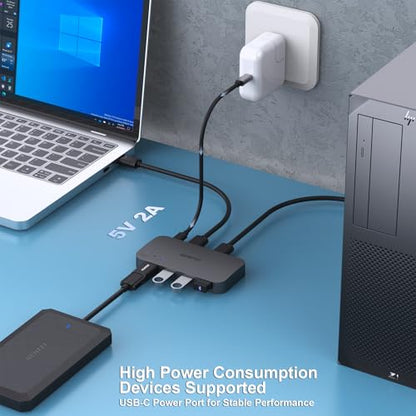 BENFEI USB 3.0 Switch, USB Switch 2 Computers Share 4 USB for PC, Mouse, Keyboard, Printer, Scanner, USB KVM Switch Selector Compatible with Windows, Mac, Linux - style: Switch USBA*4