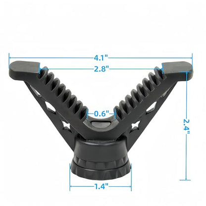 Rifle Clamp for Tripod - Heavy Duty Arca Swiss Saddle Mount with Quick Release, 1/4"&3/8" Screw Holes, Universal Hunting/Shooting Clamp Rest - style: 360° Rotatable V Yoke