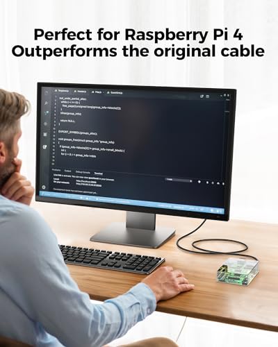 Silkland 8K Micro HDMI to HDMI Cable 6.6ft, Micro HDMI 2.1 Adapter 8K@60Hz, 4K@240hz 120Hz 60Hz, 48Gbps, HDR, Compatible with GoPro Hero, Camera, Raspberry Pi 5 4, Samsung G8, G9, Video Capture Card - size: 6.6 Feet