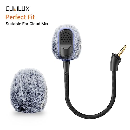 Cubilux Furry Windscreen for Game Headset, Muff Windshield Windjammer Deadcat,Wind Muff & Dead Cat for Headset, 5-Pack
