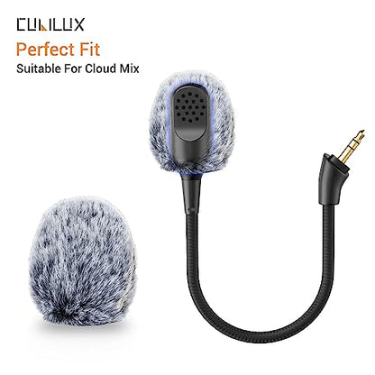 Cubilux Furry Windscreen for Game Headset, Muff Windshield Windjammer Deadcat,Wind Muff & Dead Cat for Headset, 5-Pack