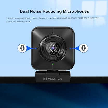 4K Webcam for PC, PDAF Streaming Camera with Dual Noise-reducing Mics, Fast Auto Focus, Auto Light Correction, 5x Zoom, 8MP USB Webcam with Privacy Cover, Plug and Play, for Switch 2/ Zoom/Teams/Meet - style: 4K Webcam with Dual Mics