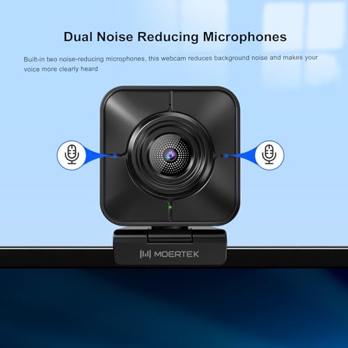 4K Webcam for PC, PDAF Streaming Camera with Dual Noise-reducing Mics, Fast Auto Focus, Auto Light Correction, 5x Zoom, 8MP USB Webcam with Privacy Cover, Plug and Play, for Switch 2/ Zoom/Teams/Meet