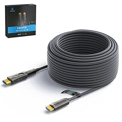 Fiber Optic HDMI Cable - 75ft, 4K@60Hz, HDMI to HDMI & Micro HDMI, HDR10, ARC, 3D, Slim for Laptop, Camera, PS4, Projector, TV - size: 75 feet, style: Micro HDMI & HDMI to HDMI