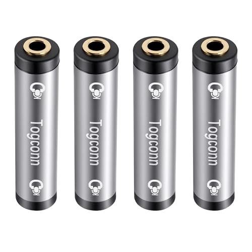 1/8 Inch 3.5mm TRRS Auxiliary Audio Mic Coupler 4 Pack,1/8" 3.5mm 4-Pole TRRS Female to Female Stereo Headphone Microphone Adapter Extension Connector, Metal Shielded Housing, for Headphones, Speakers - color: 3.5mm TRRS Female to Female Coupler, size: 4