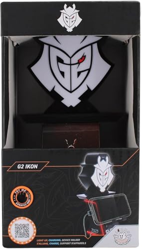 Exquisite Gaming: Light Up Ikon - G2 Esports Samurai - LED Cable Guys, R.E.S.T System Charging Phone & Device Stand, Includes 4' Type C Cable