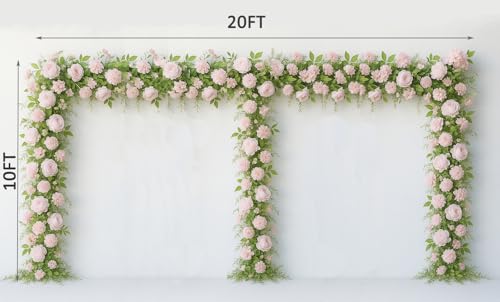 10x20ft Backdrop Stand Heavy Duty Pipe and Drape Backdrop Stand for Parties, Adjustable Pipe Kit Curtain Frame Stand for Photography Background Support,Wedding Arch Metal Frame (Silver) - color: Silver