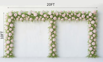 10x20ft Backdrop Stand Heavy Duty Pipe and Drape Backdrop Stand for Parties, Adjustable Pipe Kit Curtain Frame Stand for Photography Background Support,Wedding Arch Metal Frame (Gold) - color: Gold