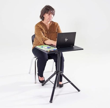 Victor Portable Adjustable Tripod Desk – Mobile Standing Desk, Height Adjustment (30.5" to 45") for Laptops, Projectors, and More – Compact, Lightweight & Stable for Home, Office, or Classroom (DC530)