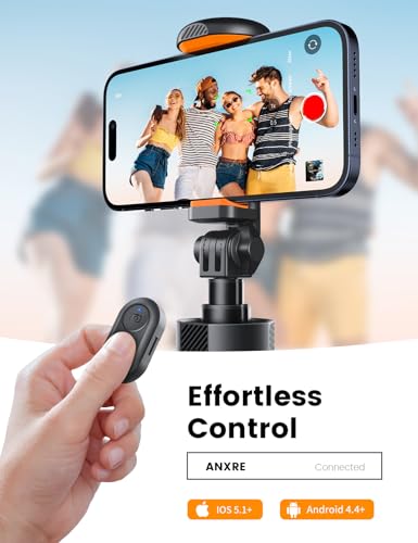ANXRE 71" Phone Tripod, NT79 Extendable Selfie Stick with 1/4" Camera Mount for Cell Phone＆Camera, Phone Tripod Stand Holder with Remote Compatible with iPhone Android, Camera - color: Black