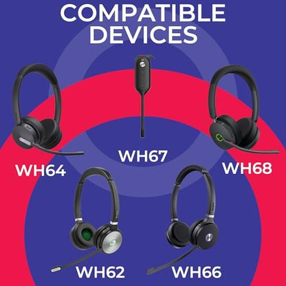 Yealink Busylight BLT60, Compatible with WH62, WH63, WH66, WH67 headset base, 2.5mm Connectivity, Smart Call Status LED Indicator Light, Plug-and-Play, for Office, Home, and Remote Work Productivity
