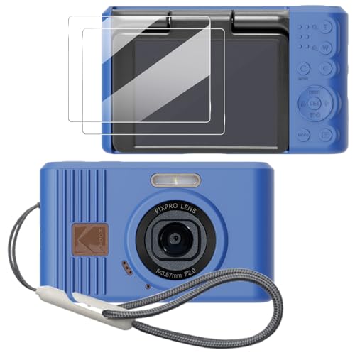Silicone Case for PIXPROC1 Digital Camera with Screen Protector and Lanyard for PIXPROC1 Accessories- (Deep Blue) - color: orange