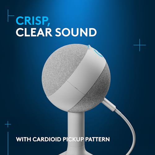 Logitech G Yeti Orb Condenser RGB Gaming Microphone with LIGHTSYNC, USB Mic for Streaming, Cardioid, USB Plug and Play for PC/Mac - Off White - color: Off White