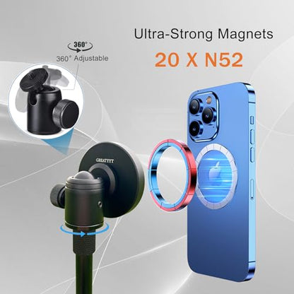 Monopod and Tripod Selfie Stick to Record Golf Swing - Multi Functional Phone Holder with Magnetic and Phone Holder - Golf Training Aid - Compatible with All iPhone Android Phone
