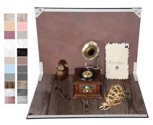 Yoocheese Photography Backdrops for Product Photos: 11pcs/22pattern Double-Sided Small Paper Backgrounds for Food/Jewelry/Mini Items Shooting, Content Creation & E-Commerce Use.(16.5x11.7inch) - color: dark