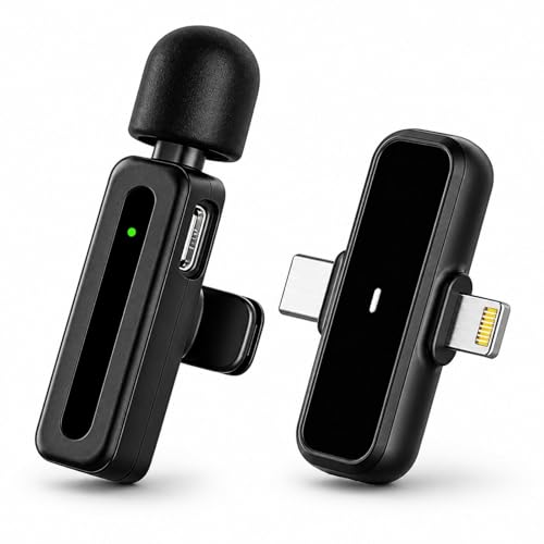 Wireless Lavalier Microphone for Smartphone - Portable with Noise Reduction - Ideal for Vlog, Podcast, YouTube, TikTok, Interviews, Online Teaching
