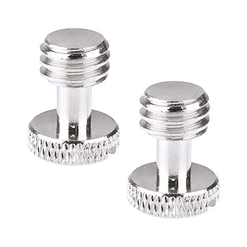 CAMVATE 3/8"-16 Slotted Screw for Camera Quick Release Plate (2 Pieces)