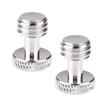 CAMVATE 3/8"-16 Slotted Screw for Camera Quick Release Plate (2 Pieces)
