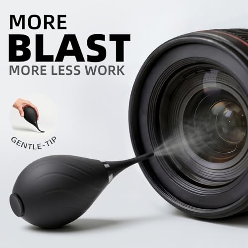llano 5-in-1 Camera Lens Cleaning Kit with Cleaning Solution 60ml, Swab, Pen, Air Blower, Nano-Fiber Cloth, Wipes, Cleaning Kit for Computer PC MacBook iPhone Camera