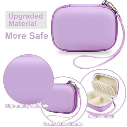 Leayjeen Hard EVA Camera Case Compatible with Canon PowerShot ELPH/IXUS, Kodak Pixpro FZ55/FZ45, Nikon Coolpix, Small Digital Camera, Shockproof Protective Camera Bag with Hand Strap-Purple(Case Only) - color: Purple