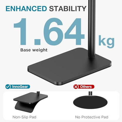 InnoGear Overhead Phone Mount, Cell Phone Holder Webcam Mounts for Desk Camera Stand for Logitech Webcam C922 C930e C920S C920 C615 C960 C920x BRIO 4K NexiGo N60, Right Light, GoPro with 1/4" Thread