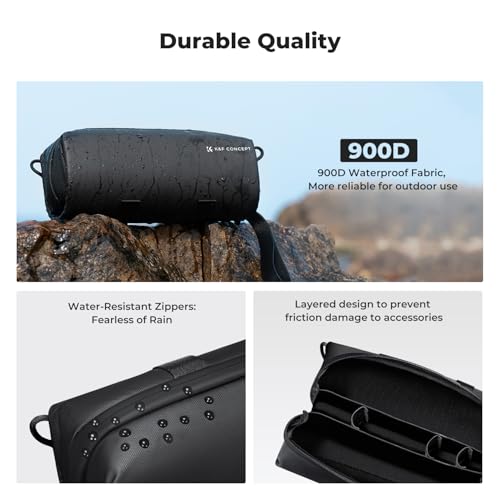 K&F CONCEPT Carrying Case for DJI Osmo Pocket 4/3 Creator Combo Accessories, Portable Travel Storage Holder Carry Bag Large Capacity Protective Handbag All in One Gadget Storage Bag for Pocket 4/3