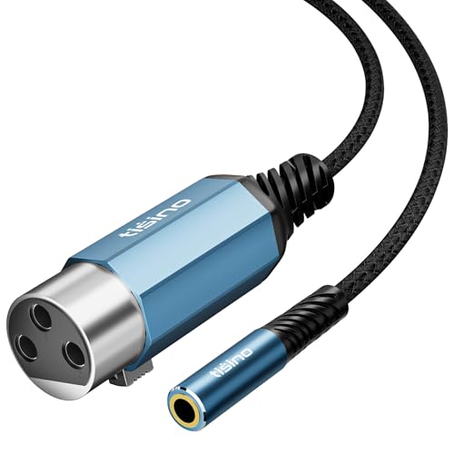 Tisino XLR Female to 3.5mm Stereo Jack Adapter - 1.6 FT, Balanced Audio Converter XLR and 1/8 inch TRS Mini Jack Cables for Audio Interface, Mixing Console, Camera - size: 50 cm/1.64 FT, style: XLR F to 3.5mm TRS F