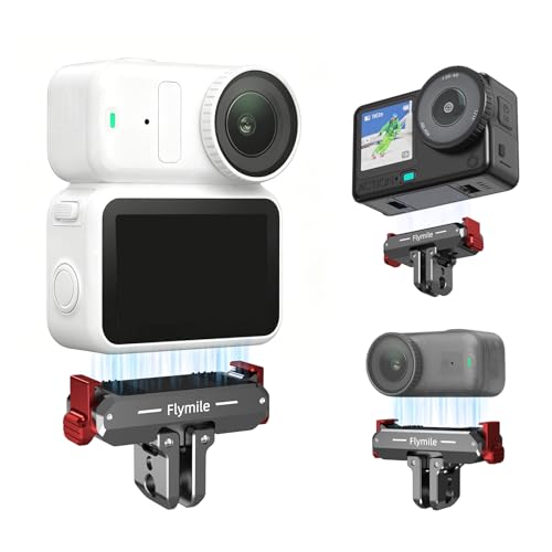 BRDRC Quick Release Mount for DJI Nano/Action 6 / Xtra Atto, Aluminum Alloy Magnetic Expansion Adapter with Go Pro & 1/4 Inch Screw Adapter for DJI Osmo Nano/Action 6 / Xtra Atto Accessories