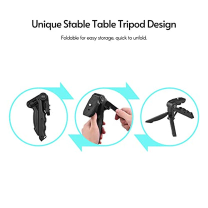01LM Desk Stand Vlog Kit for Smartphone Video Making with Mic LED Light Remote Control