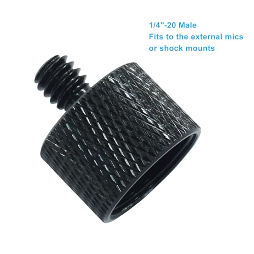 Waziaqoc 4 Pcs Mic Stand Adapter, 5/8 Female to 1/4 Male Thread | Camera Tripod Adapter, For Microphone Mounts and Stands, Black - size: 5/8 to 1/4 Thread(4 Pcs)
